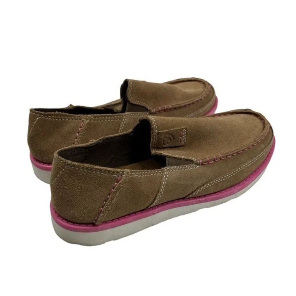 Ariat Big Kids' Cruiser Slip-on Shoe Dirty Taupe Suede Size 4.5